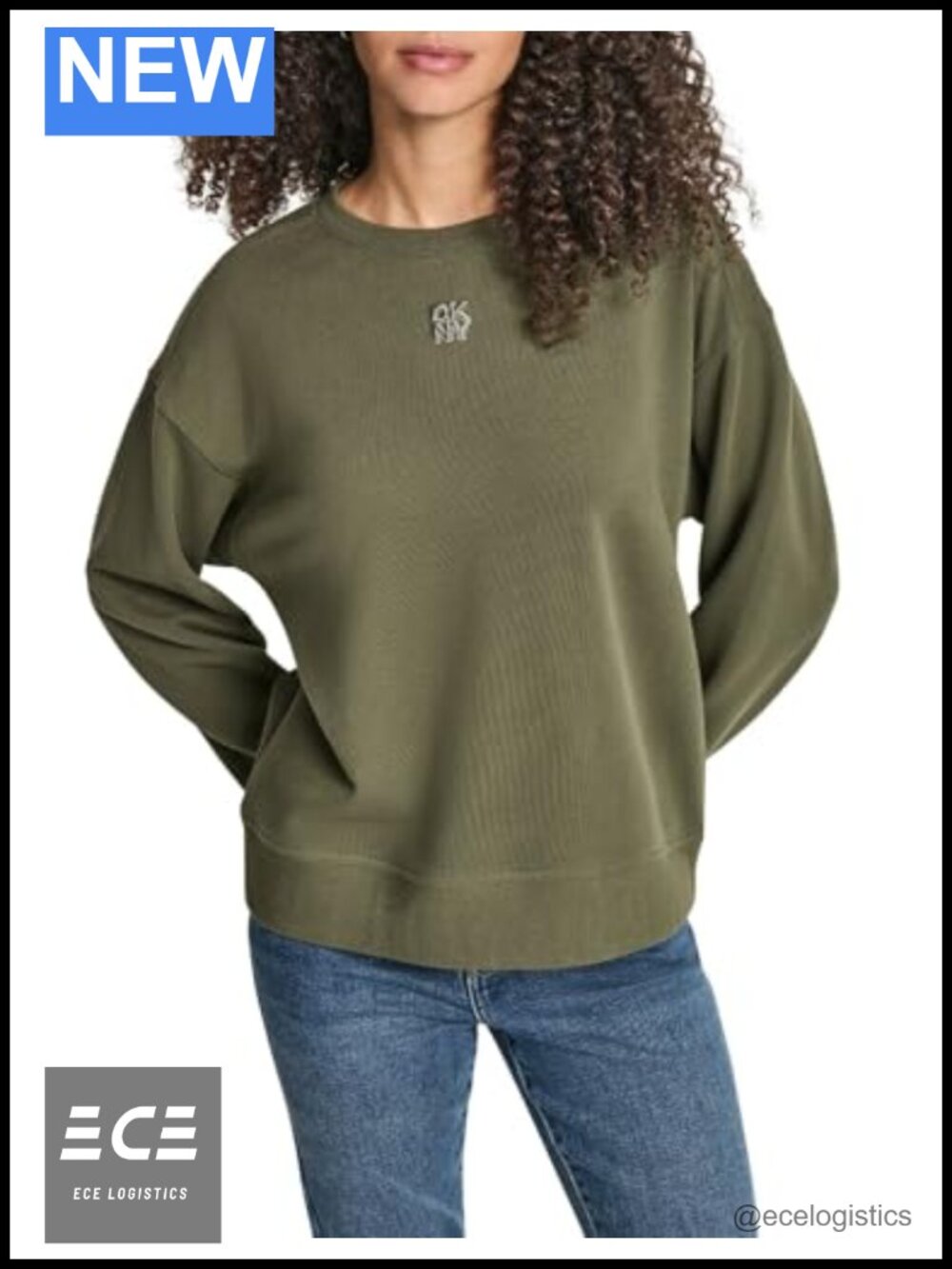 DKNY Women's Short Sleeve Knit Top Crew Neck Regular Fit Travel Essential